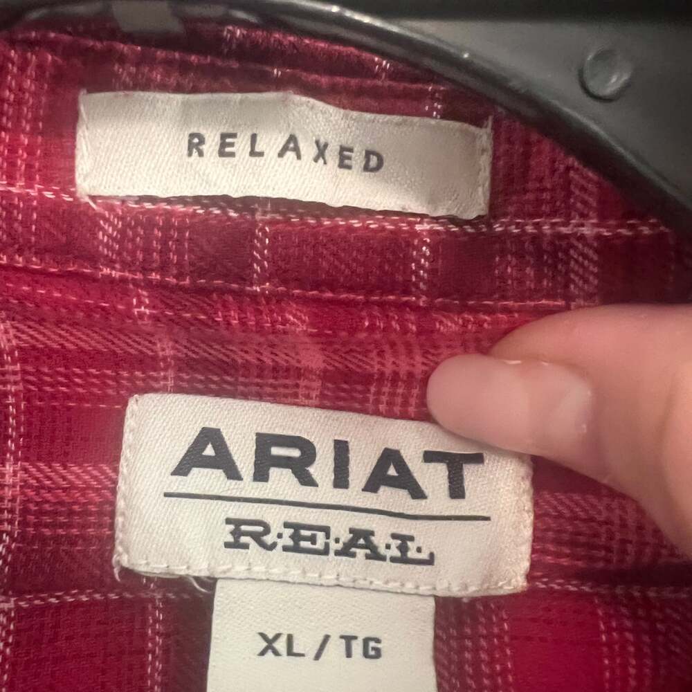 Ariat Ladies Billie Jean Long Sleeve Shirt - Adobe Plaid Size XL - Picture 3 of 5